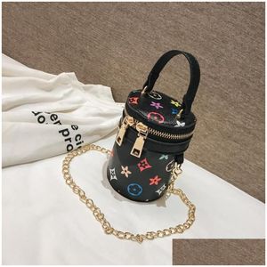 Handbags Luxury Kids Designer Bag Pu Letter Print Ladies Women Messenger Bags Mini Child Change Bucket Handbag With Metal Belt Girl Dr Dhlmq