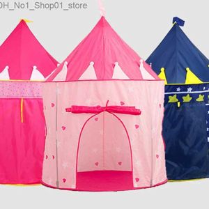 Oyuncak çadırları katlayan çocuk çadır oyun evi prens prenses piknik çadır çocuk açık hava malzemeleri oyun alanı mutlu çocuk evi q231220