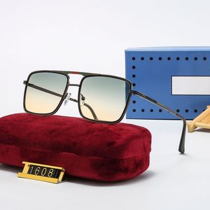 Дизайнерские солнцезащитные очки Ретро-оправа с двойной перемычкой Черные коричневые линзы Мужчины Женщины Модные очки Легкая металлическая оправа анти-УФ-восстанавливающие ретро-очки Коробочные стеклянные линзы
