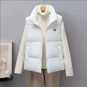 Large size women s golf vest down cotton quilted jacket luxury brand apparel winter 231020