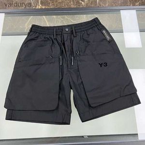 Men's Shorts Summer Y 3 Shorts 2023 Men's Streetwear Shorts Korean Style Black Cargo Shorts Breathable Men's Fashion Versatile Shorts YQ231220