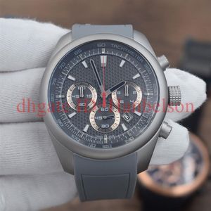 New Sports Men 6612 Multifunkcyjna chronograf kwarcowy zegarek Titanium Shell Guma gumowa pasek Mały tarcza Moda Męska ręka na rękę