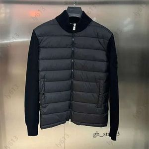 Monclair Jacket New Style Mens Jack Fall Winter Feather Puffer Monclears Jacks Solid kolor logo patchwork Połączony długi rękaw Monc 670