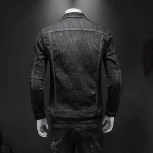 Giacche da uomo Giacca di jeans da uomo Moto Biker Capispalla Cappotti Giacca di jeans da uomo Nero Casual Cotone Colletto rovesciato Cappotti di jeans da moto UomoL231026