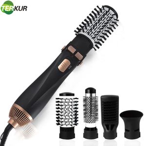 Riparato ad aria 4 pettine per capelli sostituibili per capelli sostituibili da un vento forti vento elettrico piastra rulli di styling strumenti di styling 231220