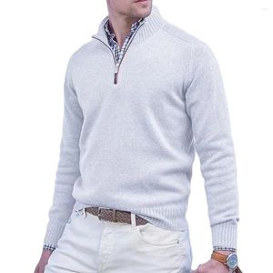Erkek Sweaters Erkek 1/4 Zip-Up Pullover Sweatshirt V Boyun Ceket Kapşonlu Sıcak Kırık Kazan