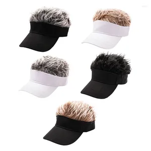 Ball Caps Casual Männer Frauen Sonnenschutz Einstellbare Visier Baseball Kappe Mit Stacheligen Haaren Perücke Spiked Perücken Hut