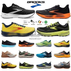 Top Brooks Running Shoes High QualityCascadia 16 Mens Running Shoes Hyperion Tempo Triple Black White Grey Amarelo Amarelo Mesh Mesh Fashion Trainers