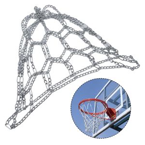 Metal Basketball Net Chain Net Sports Basket Frame Two-Color Net All-Weather Basketball Hoop Basket Net Inhoor and Outdoor Gener 231220