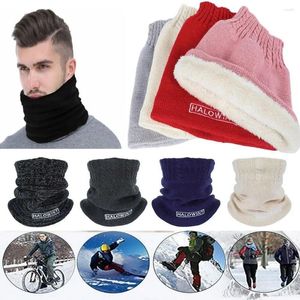 Bandanas Neck Cover Windproof Thickening Cold-proof Bib Fleece Knitted Scarves Autumn Winter Scarf Snood Cowl Tube Thermal Warmer