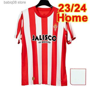 Fãs Tops Tees 23 24 Sporting de Gijon Mens Jerseys Izquierdoz Queipo campu Varane Diego S. J. Otero Djuka Home Away 3rd Football camisetas