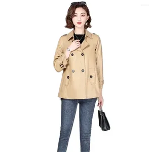 Women's Trench Coats Leather Jacket 2024 Sheepskin Coat For Women Spring Long Sleeve Slim Outerwear