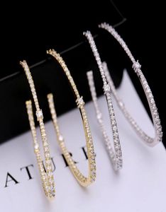 Large Hoop Earrings GoldSilver Color For Women Big Circle Earrings 925 Sterling Silver Wedding Jewelry Party Accessories2594112