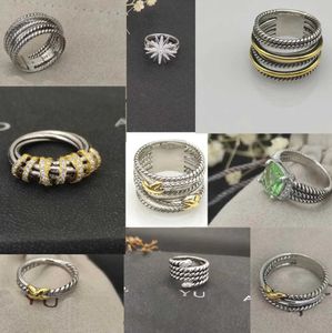 New models DY Twisted Vintage designer wedding band Rings for women Holiday gift Diamonds 925 Sterling Silver dy ring men Gold Plating Engagement Christmas jewelry