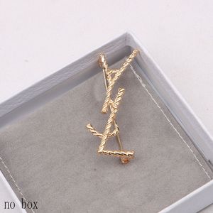 Europe and America Designer Brand Letter Y Brooches Luxury Women Fashion Geometry Jewelry Metal Brooch Pin Men Marry Wedding Party Gift Sweater Cloth accessories