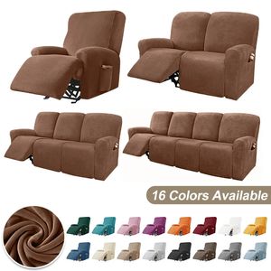 1/2/3/4seat Recliner Cover For Living Room Elastic Couch Slipcover Stretch Armchair Case Lazy Boy Sofa Cover Furniture Protector 231221