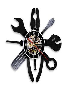 Klempnerreparaturwerkzeuge LED Night Lights Record Wall Clock Illustration Garage Wandkunst Exklusive Hanging Wandlampe x07261076389