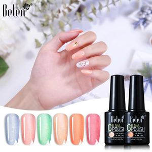 Nail Gel Belen 10ML Gloss Glitter Colorful High Polish Soak Off UV LED Varnish Primer Japanese Style Manicure Nails