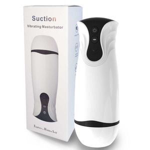 Masturbators Men s Fully Automatic Suction Electric Clip Deep Throat Masturbation Airplane Cup Vibration Interactive Pronunciation Adult Sexual Products 231221