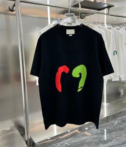 Schwarzes grafisches T-Shirt aus Baumwolle, kurzärmelig, Herren-Designer-Mode-Top, T-Shirts für Herren