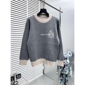 Herrtröja kvinnors designer tröja brev pullover herr hoodie långärmad tröja broderad stickad vinter slitage tjock ull stickad tröja