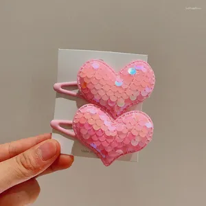 Hair Accessories 2PCS Princess Scaly Heart Girls Hairpins Children Headwear Lovely Hairgrip Clips Barrettes