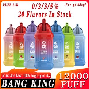 Bang King 12000 puff 12k 12000 puffs vape disposable vapes vaper Pen vapor Disposable E cigarettes Rechargeable Mesh Coil UZY Vape Original New packing 0%2%3%5%