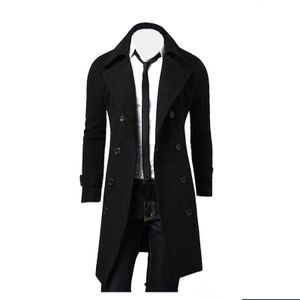 Men'S Woolen Coat Is Fashionable Casual Everyday Versatile Thickened Mid-Length Outwear Comfortable Soft Warm Coat Abrigo Hombre 231220