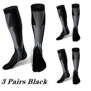 3 PAIRSSET Compression Socks Running Stockings 2030mmhg Medeical Nursing Athletic Football Soccer Sports 231220