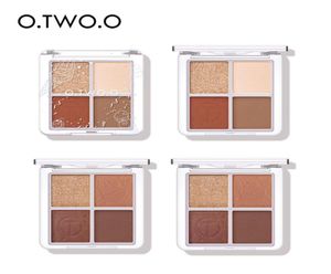 OTWOO 4 Color Eyeshadow Palette Peach Waterproof Long Lasting Shimmer Matte Eye shadow Soft Smooth Primer Makeup Cosmetics4150766