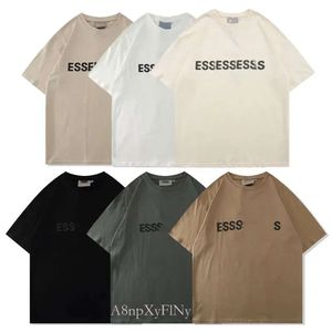 Ess Mens Womens Esstenials Shirt T Man의 여름 패션 에센스 탑 럭스 럭스 레터 편지 Tshirts 의류 폴로 의류 988