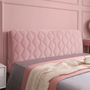 Thicken Quilted Bed Head Cover Velvet Plush Headboard Covers Soft Solid Color Beds Back Protector Slipcovers Washable Home Decor 231221