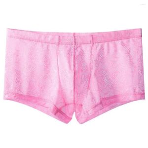 Cuecas homens respirável rendas calças de canto plano lingerie u convexo calcinha sexy roupa interior gay tentação sissy boxer shorts calcinhas 