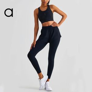 Roupa AL038 Roupa de ioga leggings women designers sexy calças perneiras alinhadas alinhamentos de alinhamento de esportes ginástica desgaste de legging elástico