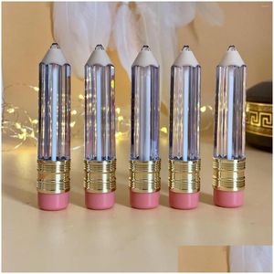 Storage Bottles & Jars Storage Bottles 50Pcs 5Ml Empty Lip Gloss Tube Container Clear Tubes Pencil Shape Lipstick Refillable Lipgloss Dh7Iq