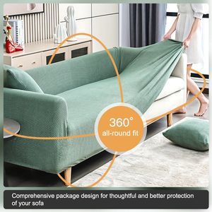 Elastyczne sofy do sofy do salonu geometryczne fotela Knitowana siatka kukurydziana Sofa Sofa Sliptrovers Protector Dekor 231221