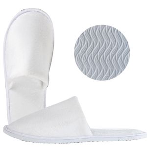 Homens homens internos com bolsa de armazenamento Viagem Hotel suave Hotel respirável confortável portátil spa Solid Slippers Slippers Dobrável-4