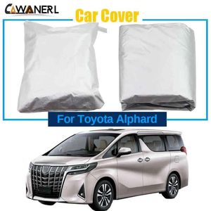 Toyota Alphard 200220에 대한 전체 자동차 커버 커버 200220 야외 일광욕 방지 방지 햇볕에 비가 내린 눈 먼지 보호 MPV 커버 윈드 방송 H220425