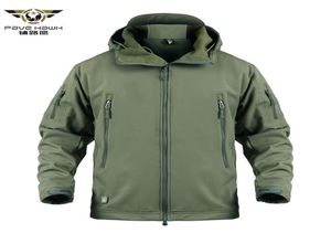 Skóra wojskowa kurtka taktyczna mężczyźni softshell Waterpoof Camo Camoflage Windbreaker Army Hood Jacket Męski płaszcz zimowy 2012182396439