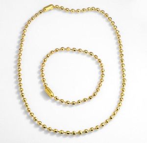 Collane a ciondolo Catena d'oro da 4 mm per perle rotonde Collana girocollo per le donne Accessori di gioielli interi gioielli NOKE797528896