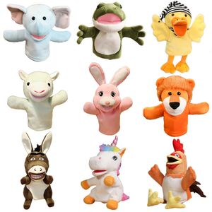 Animal Soft Stuffed Toy Hand Finger Puppet Fairy Tales Doll Cospaly Plush Rabbit Frog Unicorn Educational Kawaii Baby Toys 231220