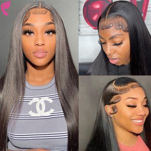 Malaysian Virgin Hair 6X6 Lace Closure Wig Natural Color 100% Human Hair 150% 180% 210% Density Silky Straight 12-40inch Lace Wigs