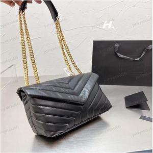 Дизайнерская сумочка высшего качества Loulou Whouss Sack Magnation Women Women Crossbody Bags V-образные швовы искренний кожаный кожаный кожа Lady Wit254f