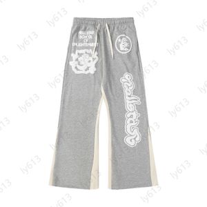 Pantaloni grafici Y2k Pantaloni firmati Hellstar Pantaloni sportivi da uomo Modello classico con lettera Abbellimento Pantaloni casual rilassati con coulisse Abbigliamento da donna per uomo