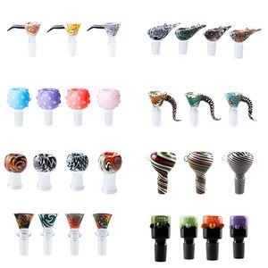 Paladin886 Smoking Pipe Glass Bongs Bowls Portable Big Handle 14mm 19mm Male Female Luxury Color Tobacco Dome Bowl Dabber Tool Dab Rig Bubbler Pipes Bowls