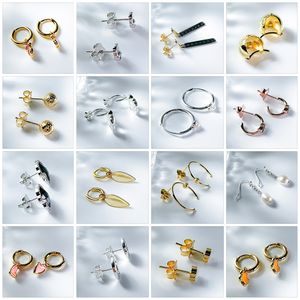 Free Delivery of Spanish Bear Jewelry 2023 New Silver Pink Gem Hoop Earrings and Ball Earrings for Women Factories Directly