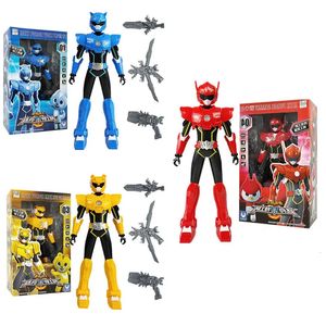 Mini Force Transformacja wielokrotna Transformacja Zabawki Mecha Dźwięk i światło Figury Miniforte x Deformacja Broń Broń Zabawa Kids 231220