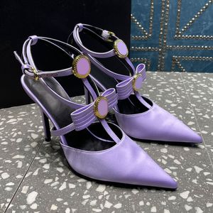 Designer Shoe Sandals High-heeled Saint Luxurys Paris Dress Shoe Classics High Heel Sandal Women Pointed-toe Heels Black Golden Gold Wedding Shoes