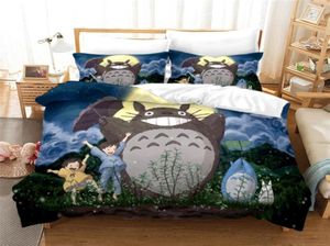 Sąsiad Totoro Duvet Cover 3D catoon luksusowa pościel bliźniaczka king size set z łóżkiem bielizny C10202869754