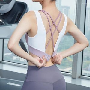 Yoga outfit Willarde Women Sports Bra ihåliga bakre skördar dubbla remmar Gym Topp Nylon spandex sexig sport underkläder utomhus aktiva behåar